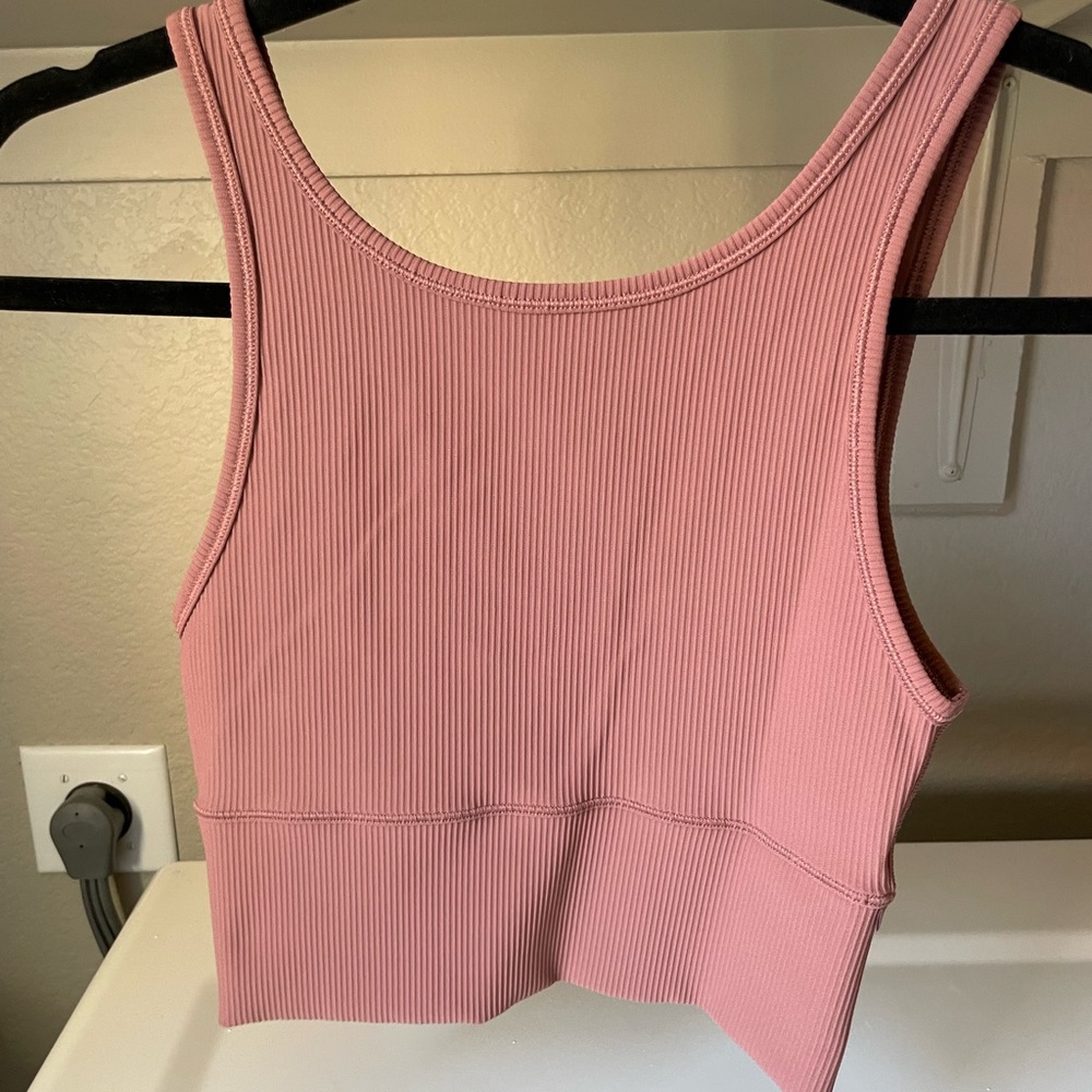 lululemon athletica Pink Ribbed Tank Top
